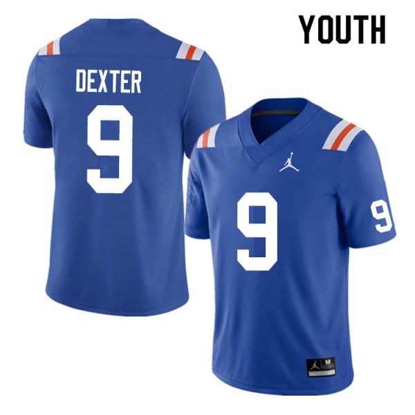 Youth #9 Gervon Dexter Florida Gators College Football Jersey Throwback
